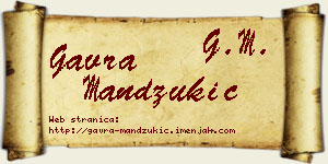 Gavra Mandžukić vizit kartica